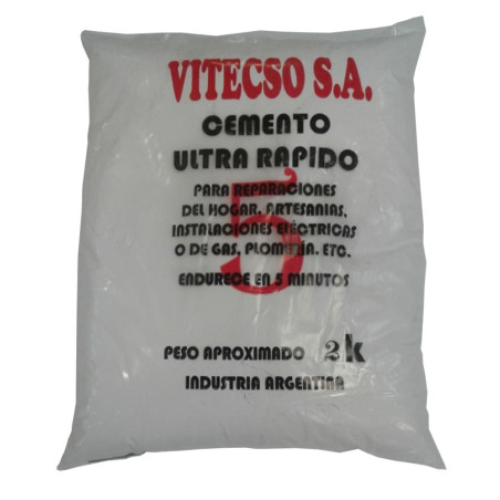 Vitecso cemento ultra rápido blanco x 2 kg