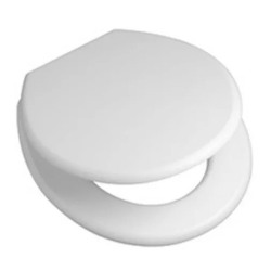 Asiento inodoro italiano blanco herrajes cromado paravor