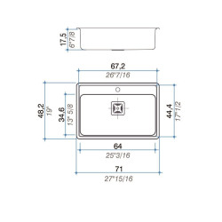 Johnson pileta simple Quadra Max Q71A - 1 orificio