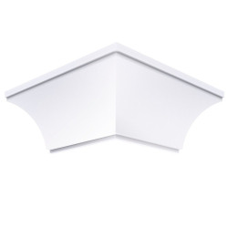 Cielorraso PVC blanco esquinero exterior