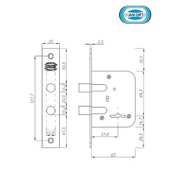 Cerrojo de seguridad de perno con 4 (cuatro) combinaciones andif 504