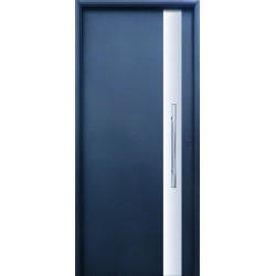 Nexo - Semi premium - Puerta inyectada ciega con faja de acero inoxidable (Izquierda) 85-S980