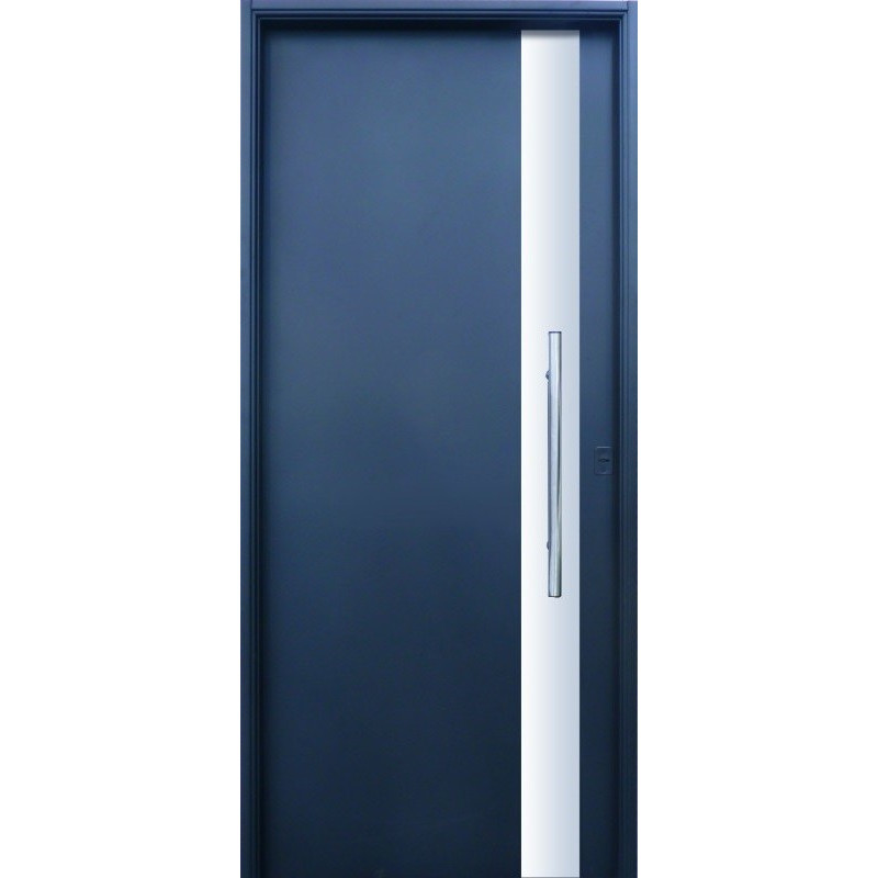 Nexo - Semi premium - Puerta inyectada ciega con faja de acero inoxidable (Izquierda) 80-S980