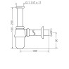 Sifón cromado para lavatorio FV-242