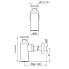 Sifón cromado para lavatorio - FV-242.01 - Minimalista