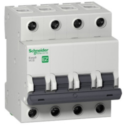 Interruptor termo magnético tetrapolar EASY9 4X25 Amp Schneider