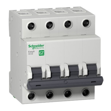 Interruptor termo magnético tetrapolar EASY9 4X25 Amp Schneider