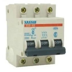 Interruptor termo magnético tripolar 3X25 Amp Sassin