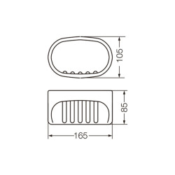 Ferrum - Accesorio adhesivo fix - Jabonera chica blanco ABF1C