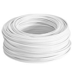 Cable blanco 1 x 1,5mm Rollo x 100m