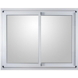 Ventana aluminio blanco vidrio entero sin guía 150cm x 110cm