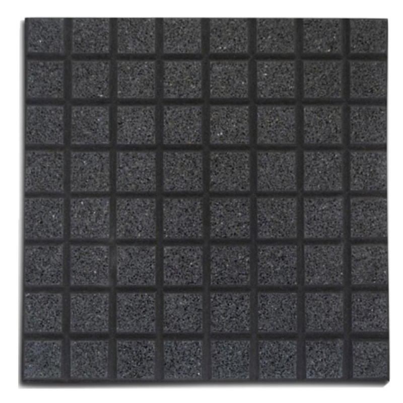 Baldosón Burnish adoquín recto negro con negro - Granito - 40x40x1.7 - Unidad