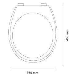 Asiento inodoro Italiana Blanco Urea 520 - Ariel