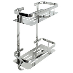 Accesorio de baño - Organizador rectangular 2 estantes de acero inoxidable DACCORD