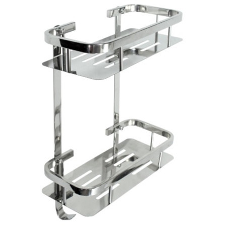Accesorio de baño - Organizador rectangular 2 estantes de acero inoxidable DACCORD