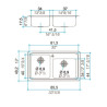 Johnson pileta doble Q085A 1 orificio con orificio dosificador