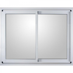 Ventana aluminio blanco - Vidrio entero sin guía 120cm x 150cm