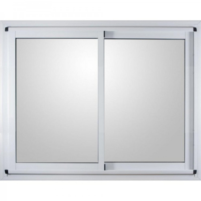 Ventana aluminio blanco - Vidrio entero sin guía 120cm x 150cm