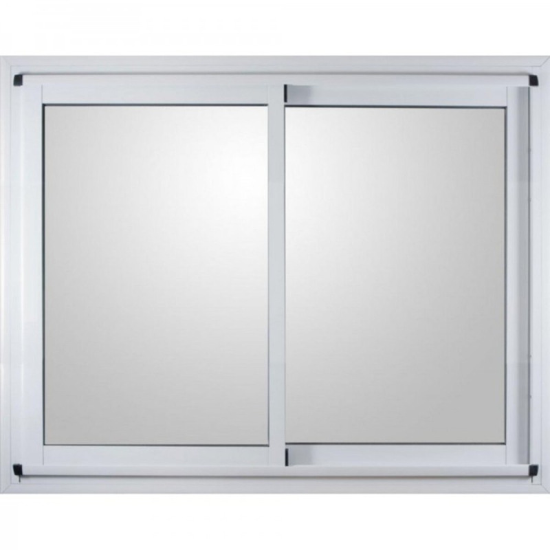 Ventana aluminio blanco - Vidrio entero sin guía 120cm x 150cm