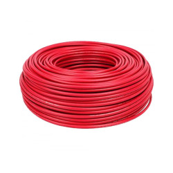 Cable rojo - 1 x 4,0mm - Rollo x 100m
