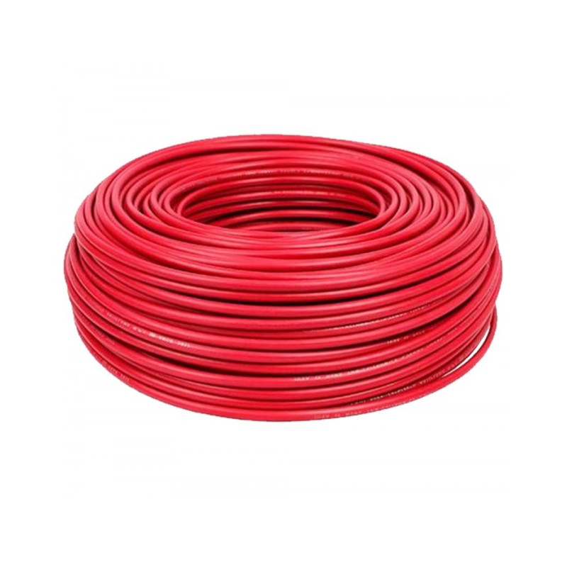 Cable rojo - 1 x 4,0mm - Rollo x 100m