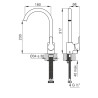 Grifería FV Puelo monocomando para mesada de cocina 411.04/B5