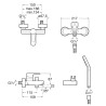 Roca - Grifería L20 monocomando bañera exterior con transferencia cromo