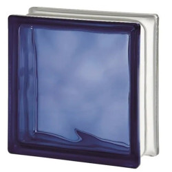 Ladrillo vidrio nube azul marino 19x19x8