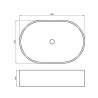 Ferrum Milos Bacha Oval 56x37x14cm - LK385B