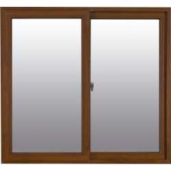 Ventana Nexo PVC Confort wood - Vidrio entero - Sin guía - 120x110cm