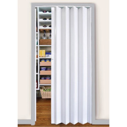 FG - Puerta plegadiza PVC con traba - Ciega - Blanca 65X200 cm