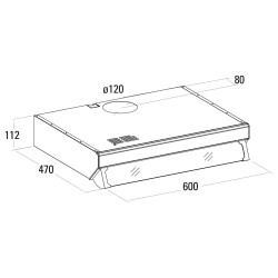 Purificador de cocina - Acero inoxidable - 320m3 - CATA F-2060