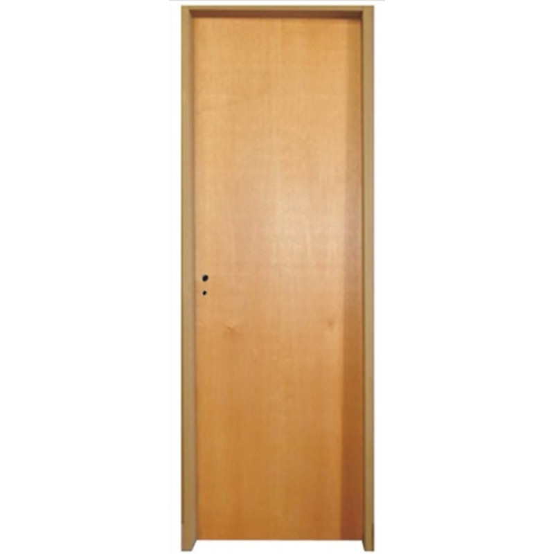 Puerta placa cedro - Marco chapa 20 - 70x10 Doble aleta (Derecha)