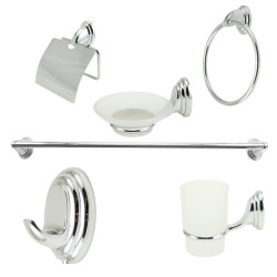 Accesorio baño Kit 6 piezas - Cromado - Milano - Daccord