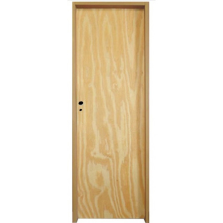 Puerta Placa pino marco chapa 20 - 90x10 Doble aleta - Valentinuz - (Derecha)