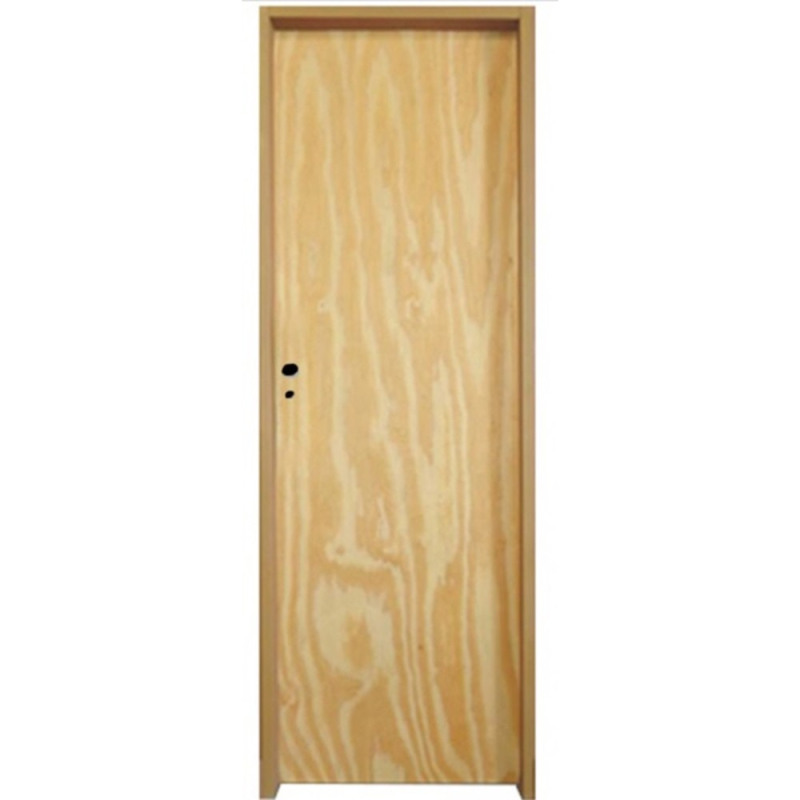 Puerta Placa pino marco chapa 20 - 90x10 Doble aleta - Valentinuz - (Izquierda)