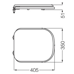 Asiento Inodoro Bari blanco - MDF y herraje PVC - Ferrum TKX