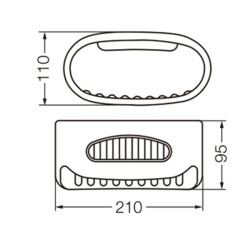 Ferrum Accesorio adhesivo Jabonera con agarradera blanco ABF3C